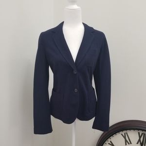 Talbots Navy Pique Aberdeen Blazer